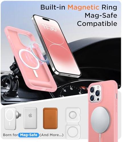 Temdan Magnetic Compatible with iPhone 14 Pro Max Case, [Built-in Invisible Kickstand][Compatible with MagSafe] [Military Grade Shockproof] Slim Translucent Matte Phone Case for iPhone 14 Pro Max 6.7" - Image 5