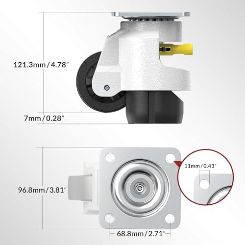 HOLKIE Leveling Casters with Ratchet Handle Design丨Total Capacity 3300 lbs - Image 2