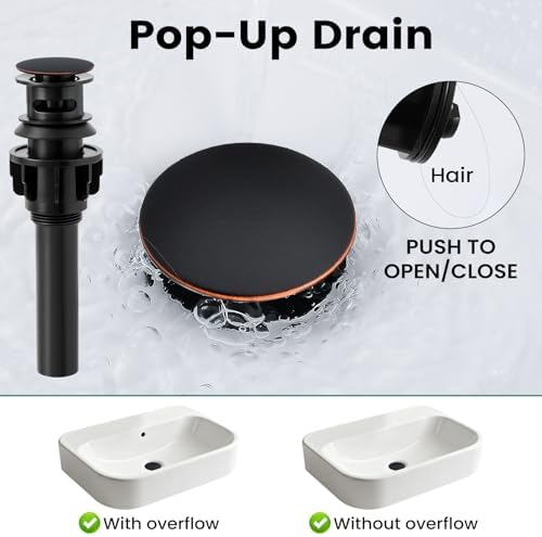 Bathroom Faucet 3 Hole with Pull Down Sprayer, Oil Rubbed Bronze - Image 7