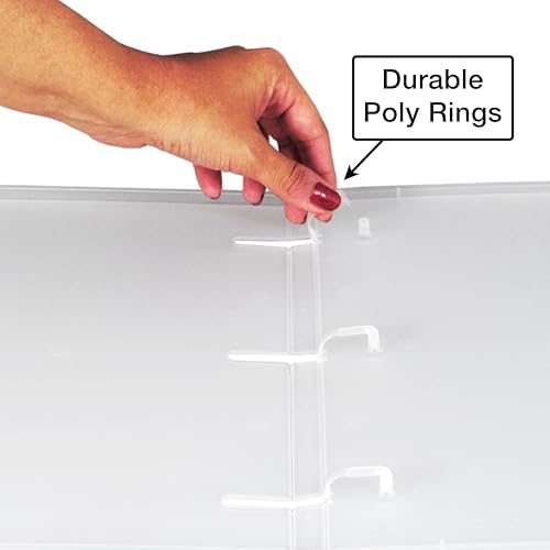 UniKeep 3 Ring View Binder - Binder Case is Fully Enclosed - Available in White, Clear, or Black and in Different Spine Sizes (Pack of 3, Clear, 0.5 Inch) - Image 6