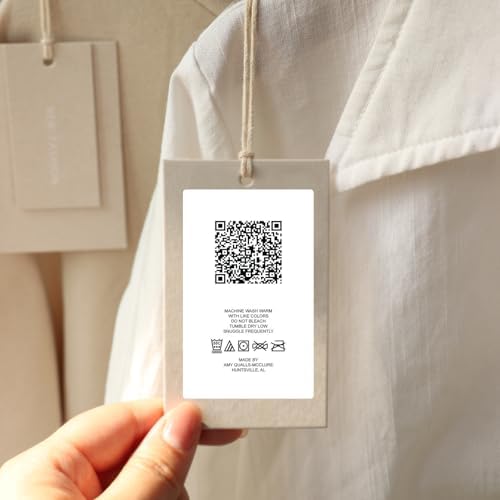 CLABEL 50x80mm (1.96"x3.14") Thermal Labels 1 Roll White Clothing Price - Image 3