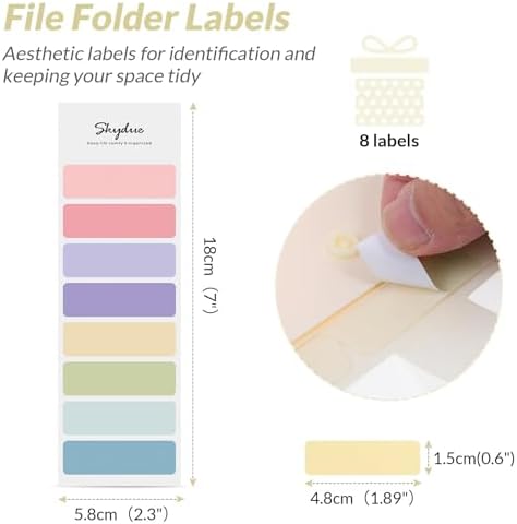 SKYDUE Expanding File Organizer with 5 Pockets, Accordion File Folders with Labels, Portable Document Paper Bill Receipt Organizer, Home College School Office Supplies, Letter Size,Apricot - Image 4