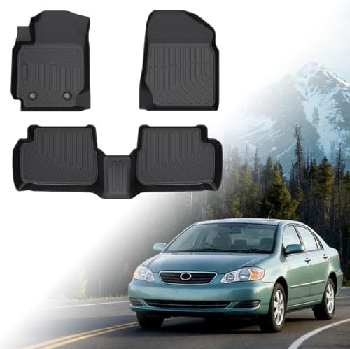 Floor Mats for Toyota Corolla 2003-2008(NOT for with Rear Seat Vents) by Vehiwell
