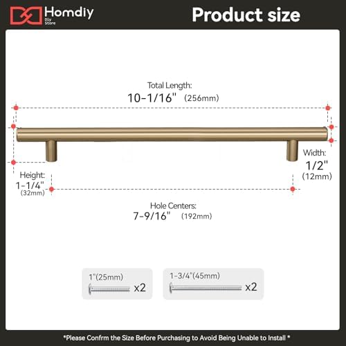 homdiy 30Pack 7-1/2in Cabinet Handles Champagne Bronze Kitchen Cabinet Pulls Drawer Pulls for Dresser Drawers - Image 2