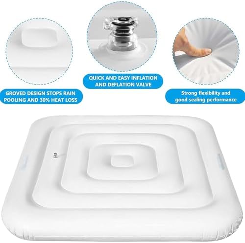 4.2 Ft Inflatable Hot Tub Cover, Energy Saving Bathtub Lid for Square Tub - Image 3
