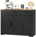 HOSTACK Kitchen Buffet Cabinet with Storage, Sideboard Coffee Bar, Black by HOSTACK