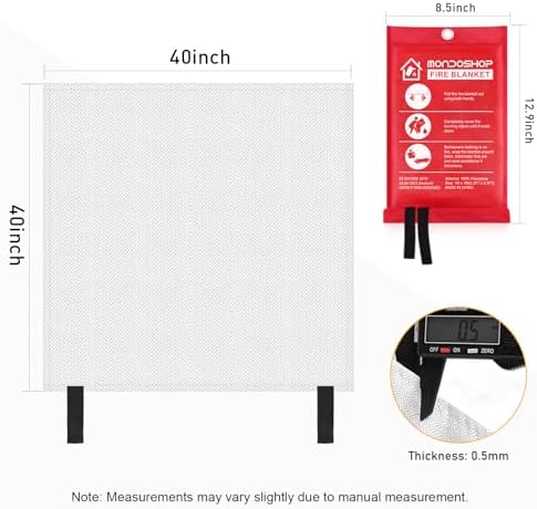 12 Pack Fire Blanket for Home, Kitchen, Camping, Warehouse - Image 5