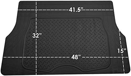 FH Group Premium Liners Tall Channel Trimmable All Weather Rubber Full Set Car Floor Mats (Pink) w. Trimmable All-Season Cargo Liner (Burgundy) - Universal Fit for Cars Trucks and SUVs - Image 6