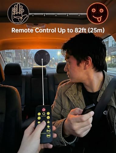 Tomorotec LED Hand Gesture Light, Remote Car Window Signal Display - Image 4