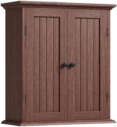 ChooChoo Bathroom Wall Cabinet with 2 Doors, Over The Toilet, Farmhouse by ChooChoo
