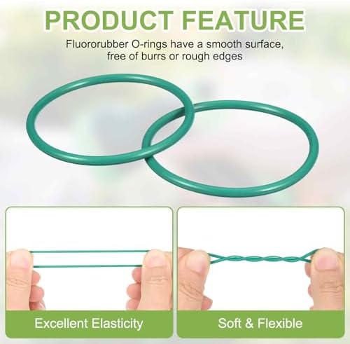 50pcs Fluorine Rubber O-Rings 25mmODx20mmIDx2.5mmW FKM Seal Gasket - Image 4