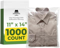 11"x14" (1000 Pack) Clear Poly Bags with Suffocation Warning – Self‑Seal for Shipping, Storage, Office Packaging by Papapacks