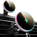 for Magsafe Car Mount Charger 15W LED RGB Car Phone Holder for Dash Vent by MOKPR