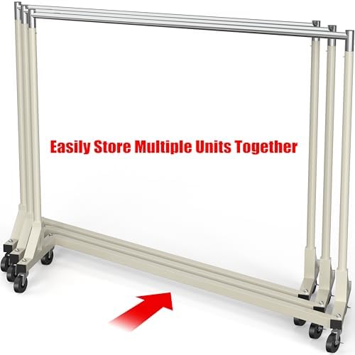 Simple Houseware Industrial Grade Z-Base Garment Rack, 63" W/500Lb, Gray - Image 5