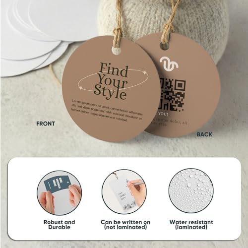 Personalized HangTags for Business - Custom Tags with Logo & Text - Customized Hang Tags for Handmade Items Wedding Business Use Clothing Tag Price Tag Jewelry Labels - Image 4