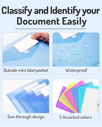 Forvencer Binder Pocket, 4X Regular Capacity, 5 Pack Super Heavyweight - Image 6