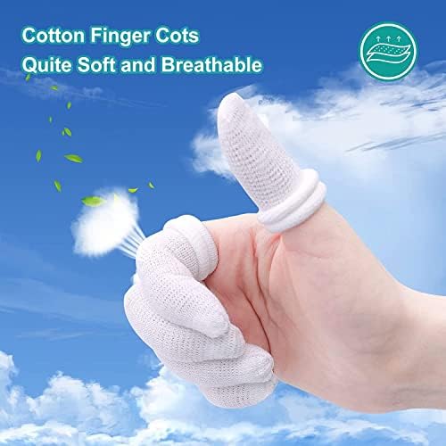 Dimora Finger Cots, Pack of 60 (Medium Size) Finger Protectors, Breathable Bandages for Wound Care, Stretchy Sleeves for Gardening, Fitness and Cargo Handling, White - Image 2