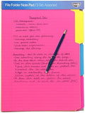 Find It File Folder Notepad - Pack of 12-9.5 x 12.5 Inch Notebook Organizer Folders for Filing, Document, and Clipboard Organization - Assorted Neon Colors by Find+It%C2%AE