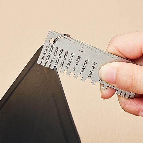 Weewooday 8 Pcs Metal Thickness Gauge Tool Welding Stainless Steel Sheet - Image 5