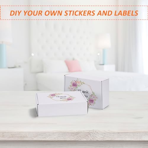 HORLIMER 10 Pack 7x5x2 Shipping Boxes, White Corrugated Cardboard Box for Mailing, Packaging, Small Business - Image 4