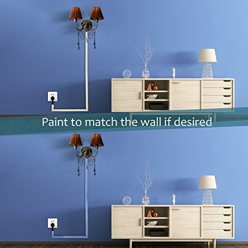 ZhiYo 43" Cord Covers for Wires on Wall, Beige Cord Hider, 0.95" W x 0.47" - Image 6