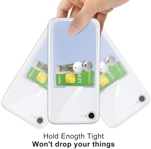 Senose Cell Phone Wallet, Silicone Sticky Credit Card Holder for Phone Case - Image 4