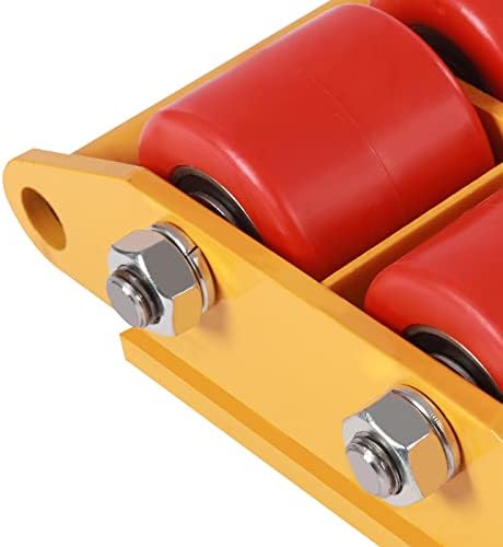 4pcs Machinery Mover, 8818.49lbs Load Machinery Skate Dolly 13200lbs Machinery Moving Skate Heavy Duty Industrial Machinery Mover w/360° Rotational Capability for Storage Distribution Transportation - Image 4