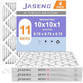 10x10x1 MERV 11 Air Filter, 4-Pack for Furnace HVAC by NewFilter