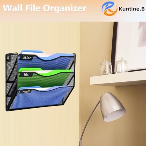 Kuntine.B Wall File Organizer Office Hanging Magazine Holder Wall File Organizer for Office Home - Image 6