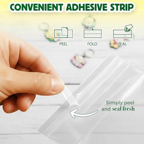 Seal Fresh Self Sealing Cellophane Bags - 3" x 5" (1000 Count) - Clear Plastic Resealable Cello Bag - Cellophane Treat Bags, Cookie Bags for Packaging, Candy bags, Cello Bags, Pastry Bags - Image 4