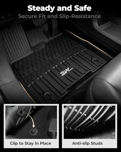 3W Floor Mats for Toyota Sienna 2021-2026 XLE/XSE/Limited, TPE All Weather - Image 3