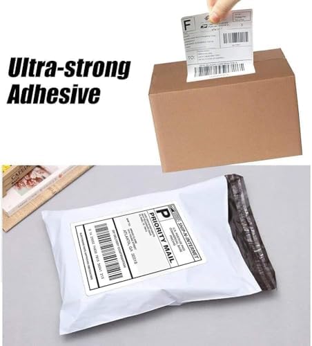 Immuson Fanfold 4 x 6 Direct Thermal Shipping Labels with Perforations,10000 Labels, Permanent Adhesive, White Mailing Labels for Thermal Printer - Image 3