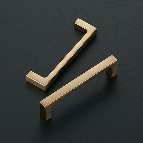Ravinte Champagne Bronze Kitchen Square Cabinet Handles 3-3/4 Inch 20 Pack - Image 2