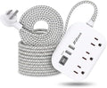 Mifaso Power Strip with USB Ports, 15Ft Flat Extension Cord by Mifaso
