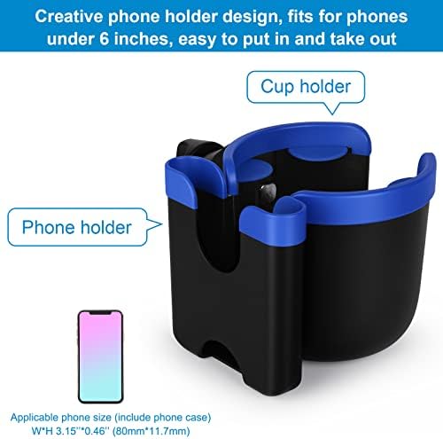 Accmor Stroller Cup Holder with Phone Holder, Bike Cup Holder, Universal Cup Holder for Uppababy Nuna Doona Strollers, 2-in-1 Cup Holder for Walker, Wheelchair, Scooter - Image 3
