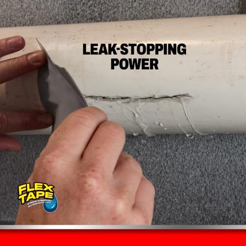 Flex Tape Strong Rubberized Waterproof Tape, Gray, 4 in x 5 ft, 1-Pack - Image 3