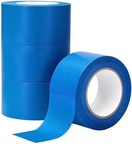 Blue Painters Tape 2 Inch Wide, 4 Rolls Masking Tape 1.89 Inch x 55 Yards – Strong Adhesion Painter’s Tape, No Residue Blue Masking Tape for Painting, DIY, Packaging & Multi-Surface Use by Duccinp
