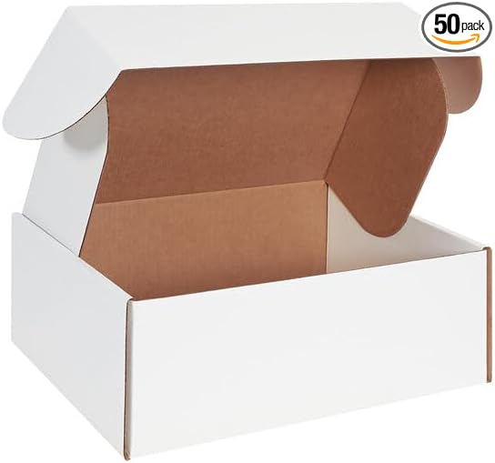 Corrugated Shipping Box with Front Locking Tabs by Glownary