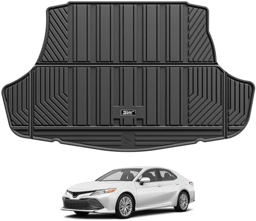 3W Trunk Mat for Toyota Camry 2018-2026 & Toyota Avalon 2019-2022, TPE All-Weather Trunk Liner, Hybrid/L/LE/SE/TRD/XLE/XSE Models, Black by 3W