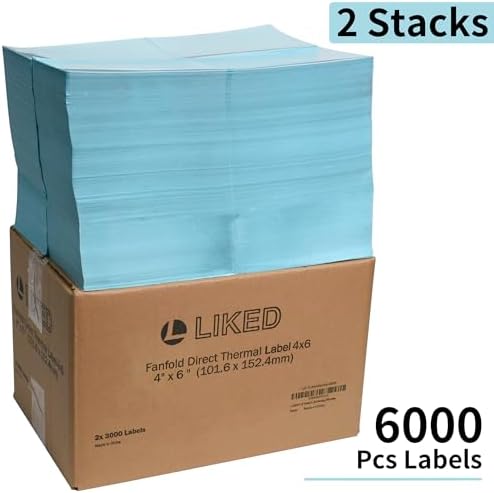 L Liked 6000 Fanfold 4 x 6 Thermal Labels, Commercial Grade Shipping Labels - Image 6