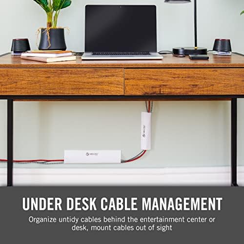 VELCRO Brand Cord Hider Wire Covers For Wall, Desk, 3-Ft Cut to Length, Mountable Cable Sleeve with Removable Adhesive. Organize Messy Cables Behind TV or Electronics, White VEL-30800-USA - Image 3