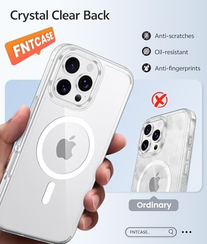 FNTCASE for iPhone 16 Pro Max Case, Fit for Magsafe, Glass Screen Protector - Image 6