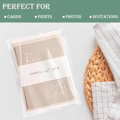 70 Pack 8x10" Clear Cellophane Bags for Shirts, Gift Wrapping, Artwork - Image 4