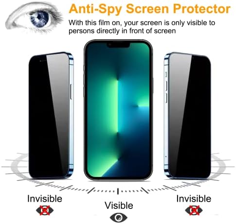PEHAEL for iPhone 13 Pro Privacy Screen Protector+Camera Lens Protector - Image 4