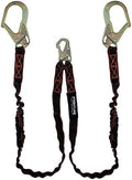 Frontline LIS62R Double Shock Absorbing 6' Lanyard | Twin Leg Lanyard 1 Snap Hook and 2 Rebar Hook Ends | ANSI & OSHA Compliant Fall Protection | 6000 lbs. Min. Breaking Strength by FRONTLINEFALLPROTECTION