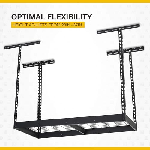 Klutch Overhead Storage Rack, 48in.L x 24in.D, 350-Lb. Capacity - Image 2