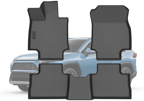 TPE Floor Mats for Toyota RAV4 2019-2025 All Weather Car Floor Liners Fit Toyota RAV4 Accessories Black by SANBAN-AXE