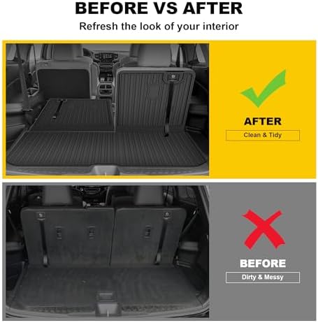 Floor Mats Fit for Honda Pilot 8 Seats 2016-2022 (No Elite Models) - Image 6