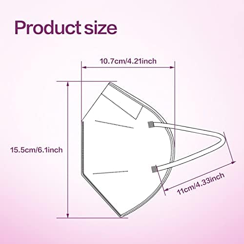 Miuphro KN95 Face Mask 25 Pack, 5-Layers Breathable KN95 Masks - Image 2