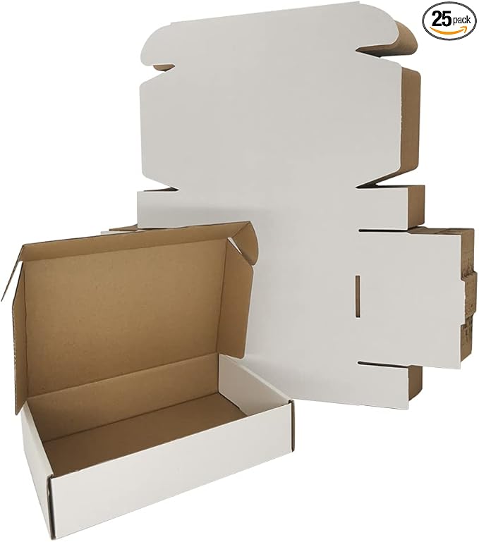 9x6x2'' Small Shipping Boxes 25 Pack, Mailing Packaging Supplies by Rnisda